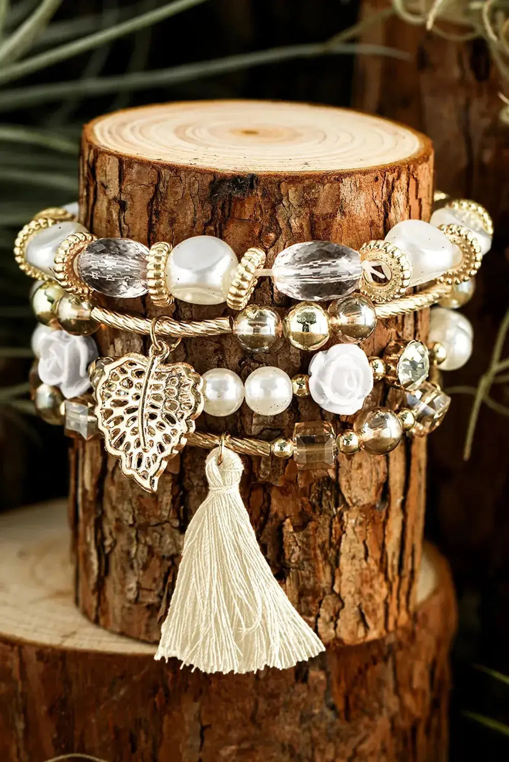 Mariana Beaded Fringed Layered Bracelet - Plush Fashion Hub