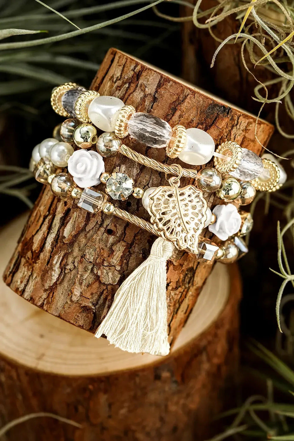 Mariana Beaded Fringed Layered Bracelet - Plush Fashion Hub