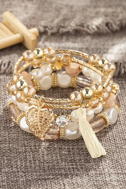 Mariana Beaded Fringed Layered Bracelet - Plush Fashion Hub