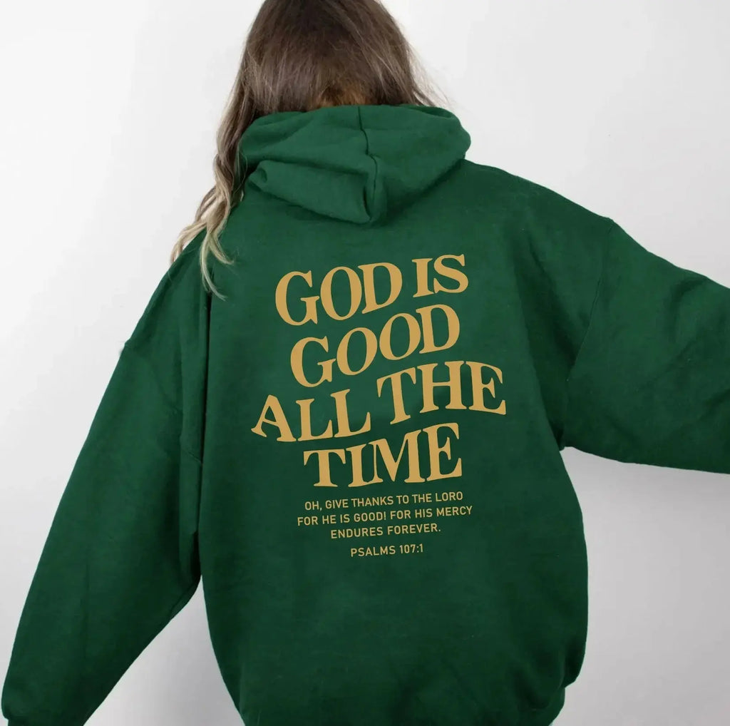 Unisex brushed drawstring hoodie with letter print in urban streetwear style, by Plush Fashion Hub, worn by a man and woman.