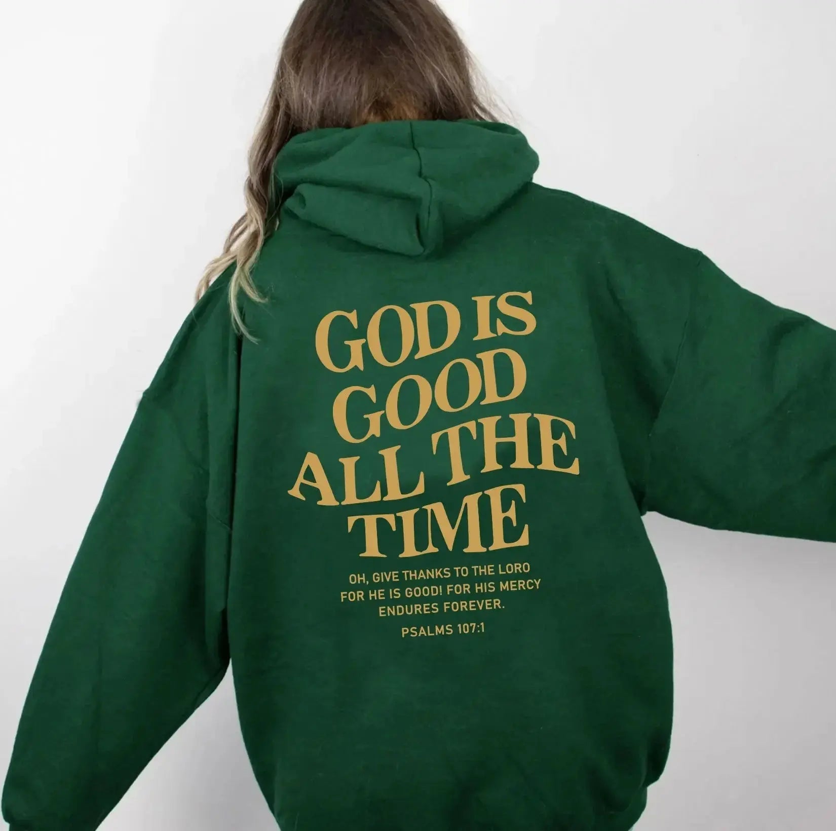 Unisex brushed drawstring hoodie with letter print in urban streetwear style, by Plush Fashion Hub, worn by a man and woman.