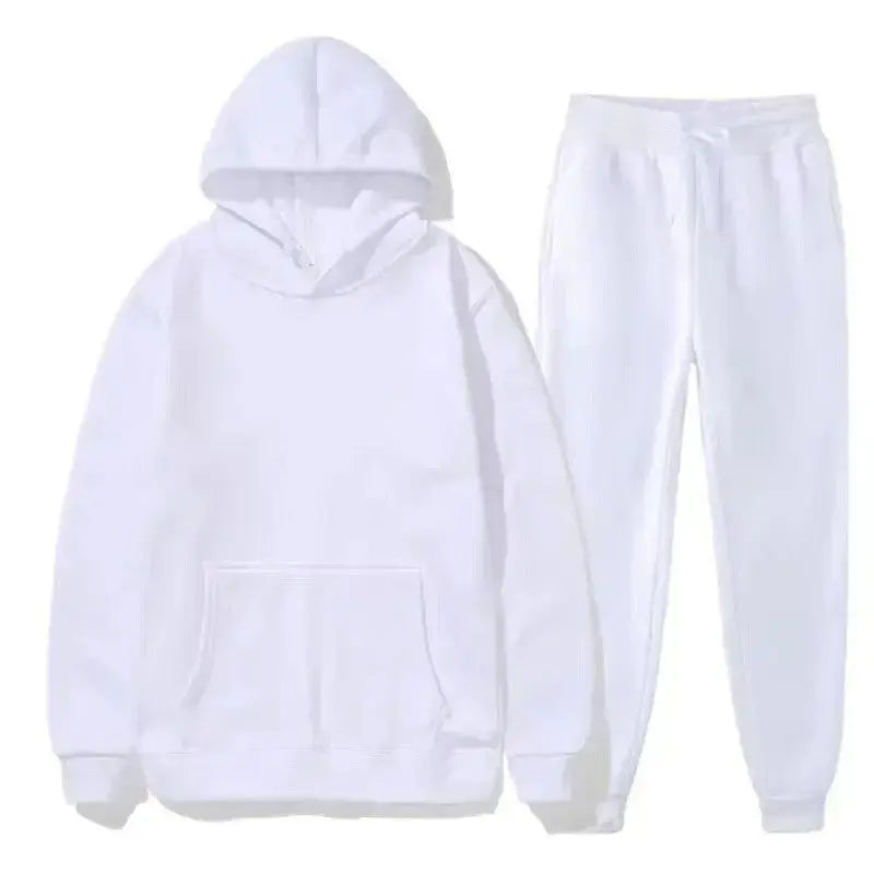 Unisex casual hemp blend loose sweatshirt and sweatpants matching set by Plush Fashion Hub, ideal for comfortable everyday wear.