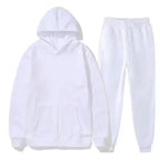 Unisex casual hemp blend loose sweatshirt and sweatpants matching set by Plush Fashion Hub, ideal for comfortable everyday wear.