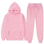 Unisex casual hemp blend loose sweatshirt and sweatpants matching set by Plush Fashion Hub, comfortable two-piece sweat suit.