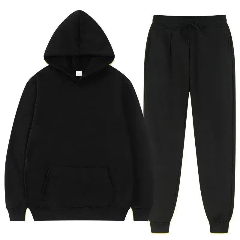 Unisex casual hemp blend loose sweatshirt and sweatpants matching set by Plush Fashion Hub, relaxed fit, ideal for comfortable everyday wear.