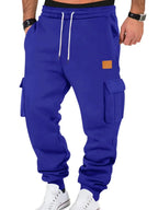 Men's durable cargo jogger pants with drawstring waist, casual style, lightweight fabric, and multiple pockets for everyday wear.