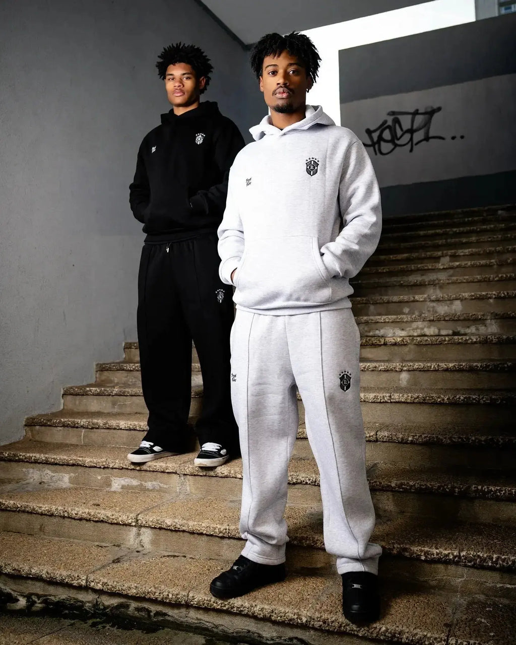 Men's casual hooded sweatshirt and jogger tracksuit set by Plush Fashion Hub, featuring a long-sleeve hoodie and matching sweatpants.