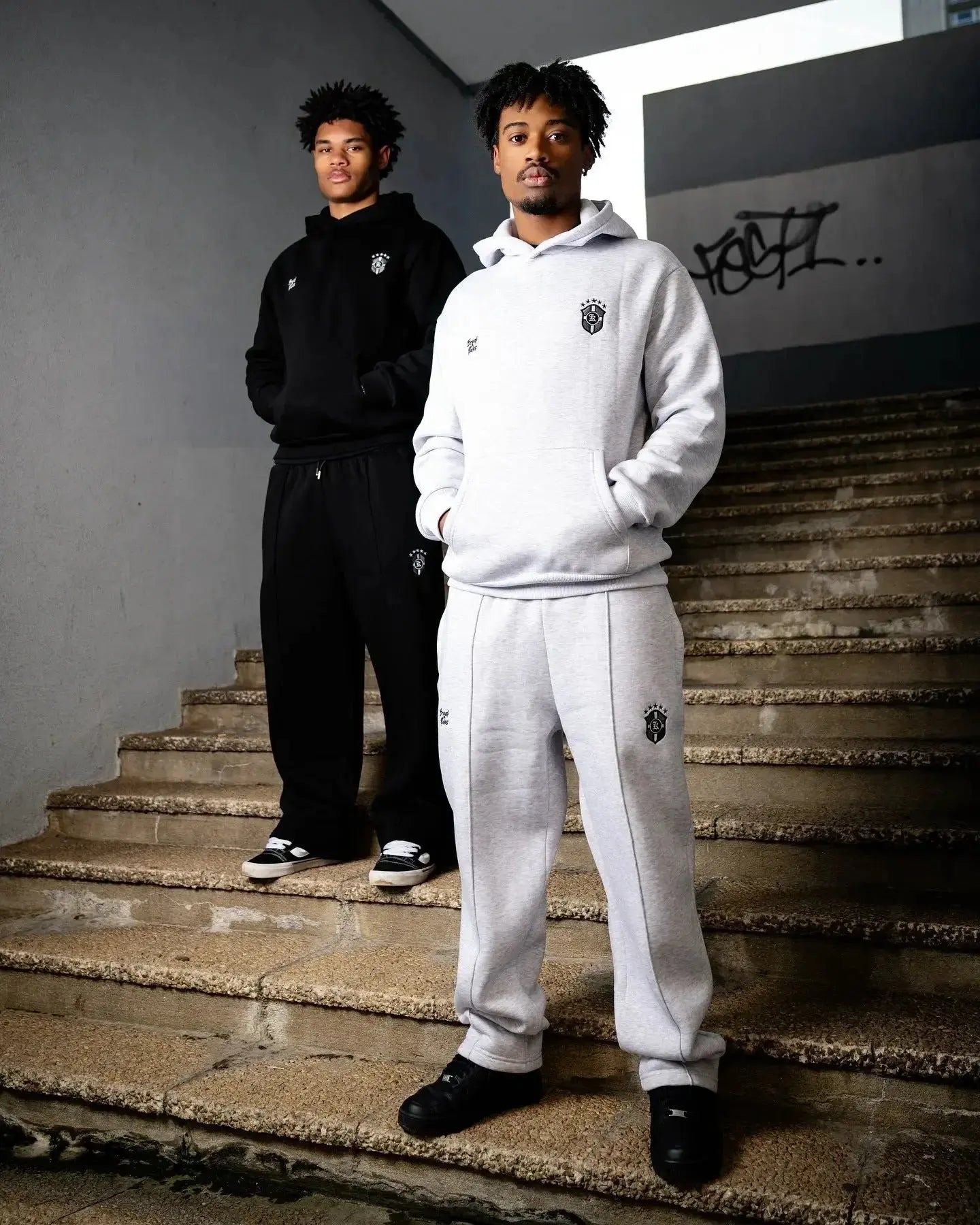 Men's casual hooded sweatshirt and jogger tracksuit set by Plush Fashion Hub, featuring a long-sleeve hoodie and matching sweatpants.