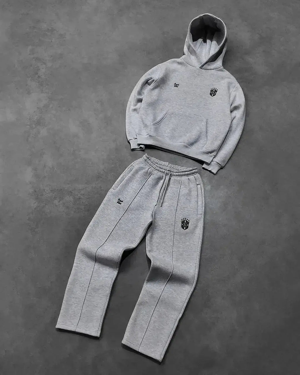 Men's casual hooded sweatshirt and jogger tracksuit set by Plush Fashion Hub, featuring a long-sleeve hoodie and matching sweatpants.