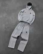 Men's casual hooded sweatshirt and jogger tracksuit set by Plush Fashion Hub, featuring a long-sleeve hoodie and matching sweatpants.