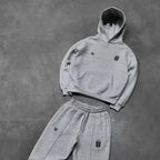 Men's casual hooded sweatshirt and jogger tracksuit set by Plush Fashion Hub, featuring a long-sleeve hoodie and matching sweatpants.