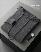 Men's solid color casual hooded knitted sweatshirt and jogger set from Plush Fashion Hub, activewear for comfortable everyday wear.