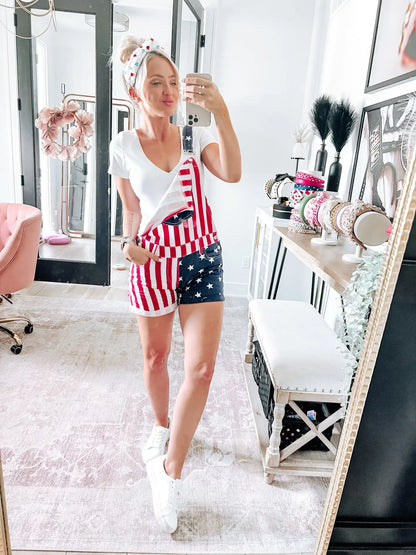‘Merica Overalls Pretty Little Patriot