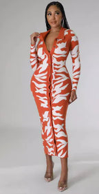 Plus size women's printed sexy fashion dress by Trendy Attic Store01, featuring vibrant patterns and a flattering fit.