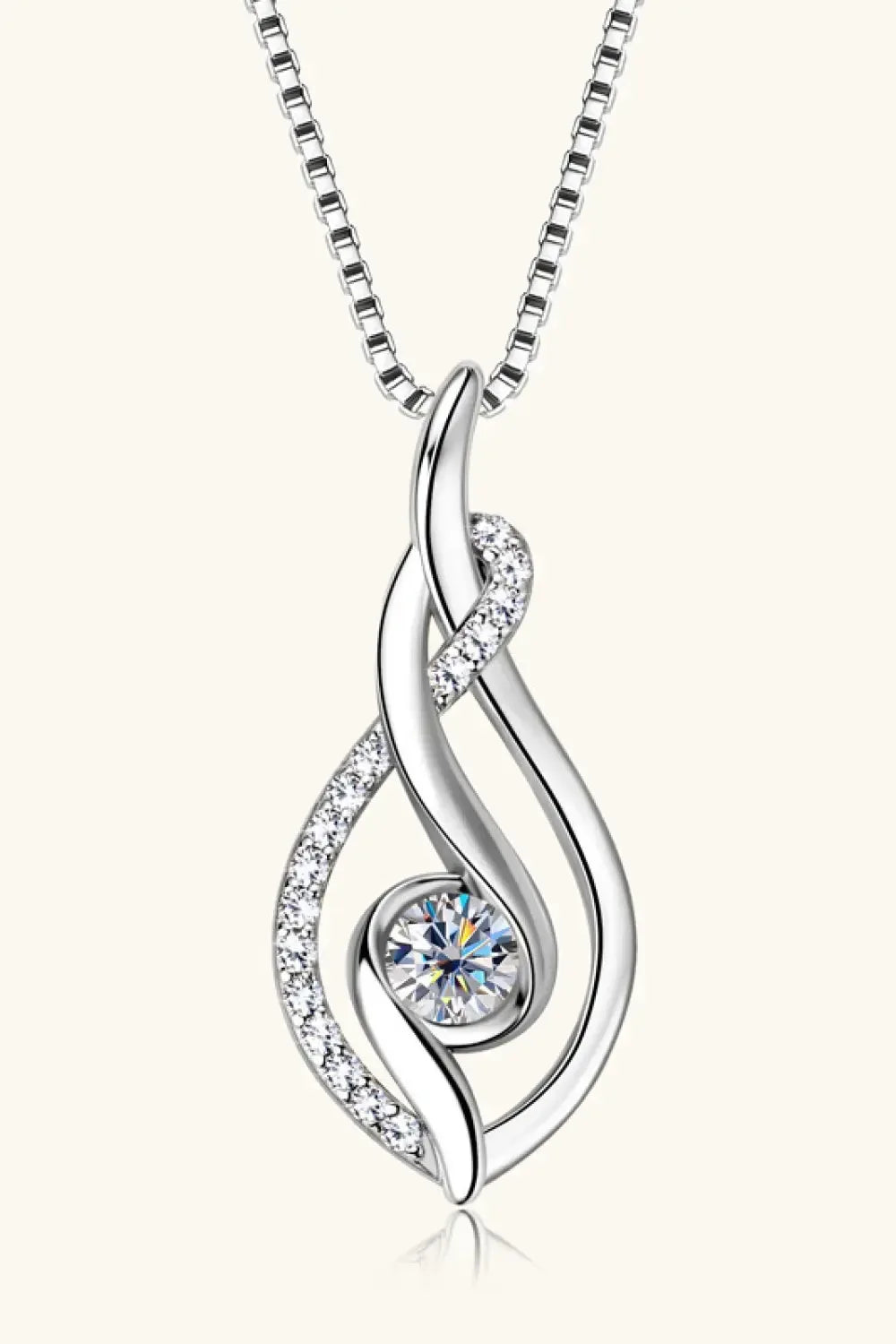 Moissanite 925 Sterling Silver Necklace - Plush Fashion Hub