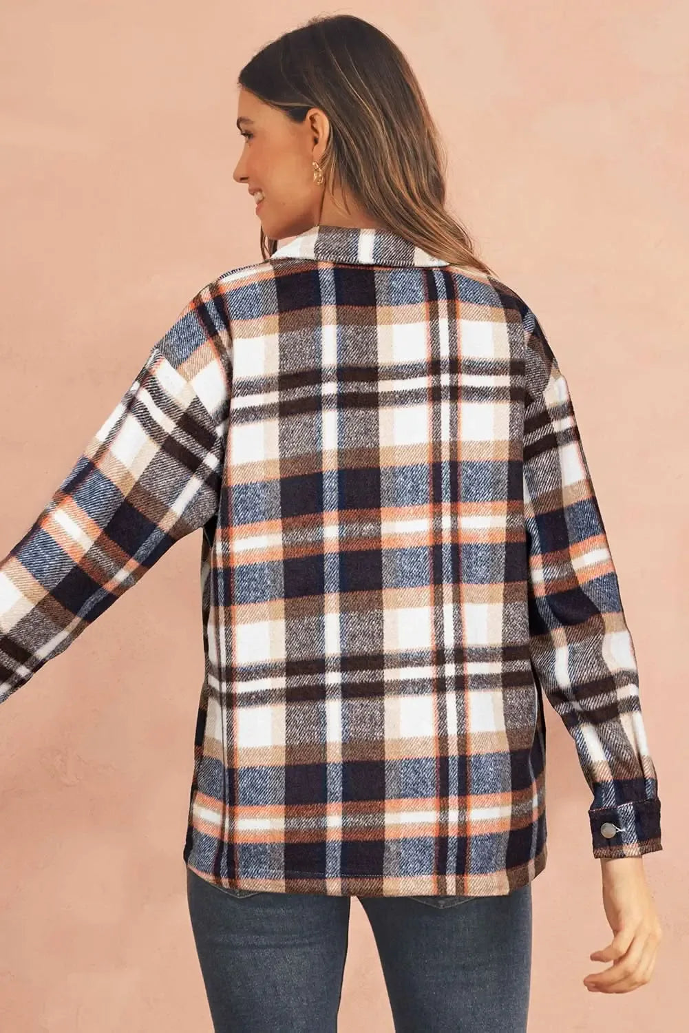 Multicolor Plaid Casual Button Up Flannel Shacket Anytime - Plush Fashion Hub