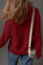 Natalia Drop Shoulder Loose Sweater - Plush Fashion Hub