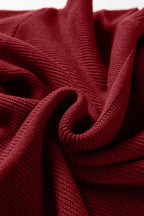 Light gray Natalia drop shoulder loose sweater by Threaded Pear, featuring a relaxed fit and soft knit fabric.