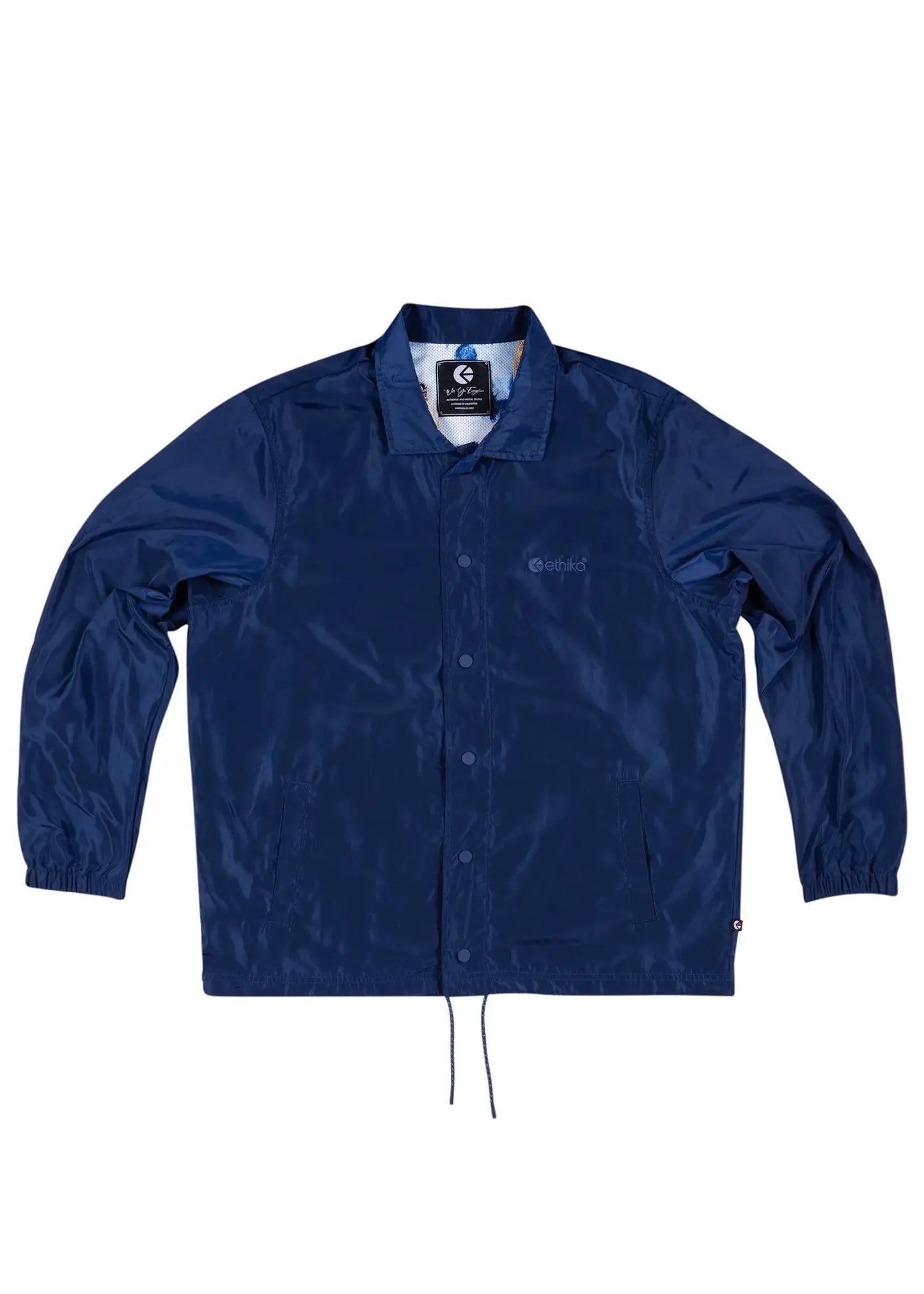 Navy | Mens Coach Jacket - Plush Fashion Hub