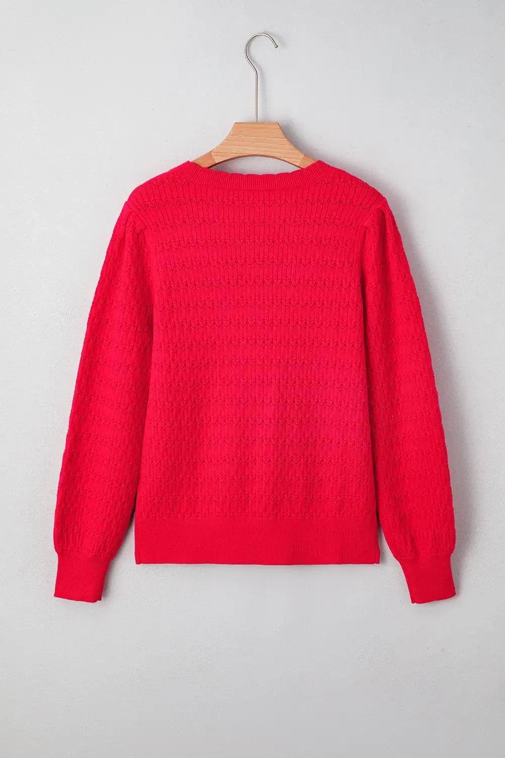 Nellie Knit Ribbed Cuffs Sweater - Plush Fashion Hub