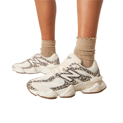 New Balance 9060 Leopard Print Beige - Plush Fashion Hub