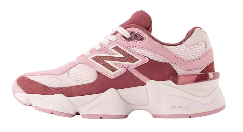 New Balance 9060 Pink Granite Washed Burgundy (GS) - Plush Fashion Hub
