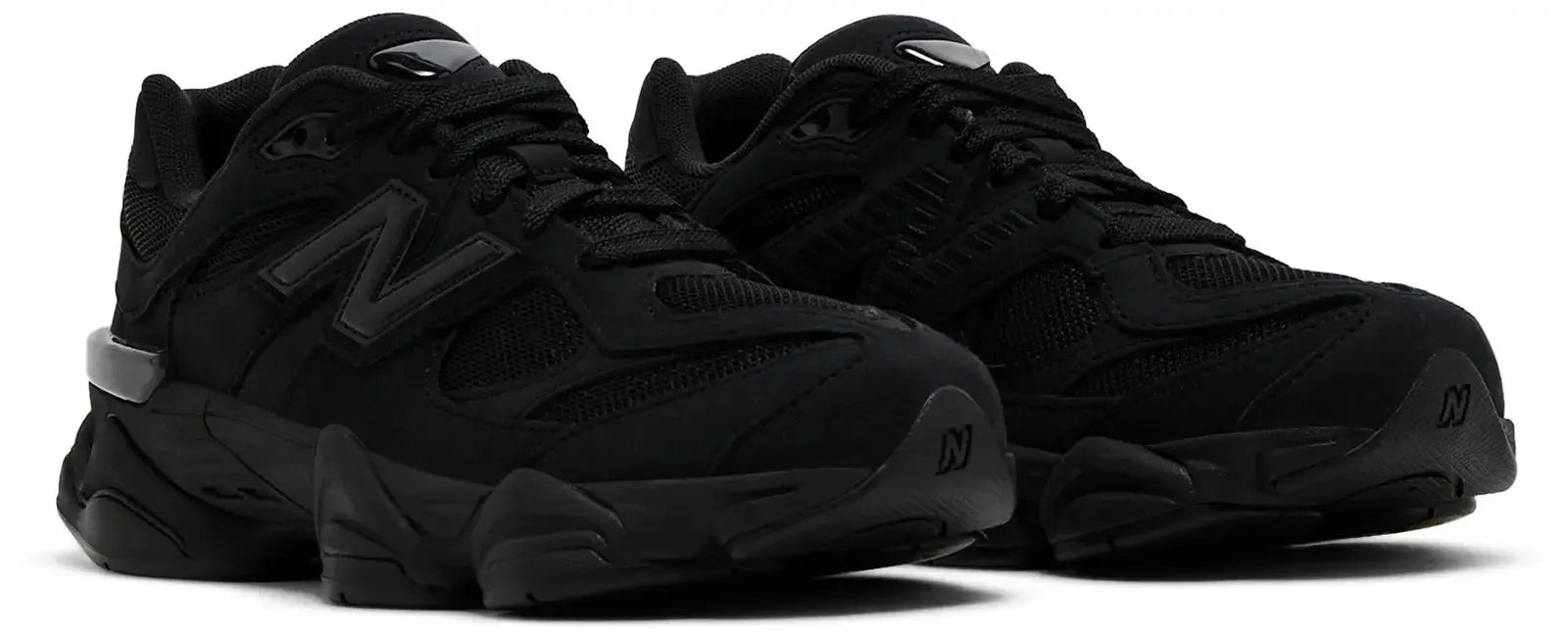 New Balance 9060 Triple Black (GS) - Plush Fashion Hub
