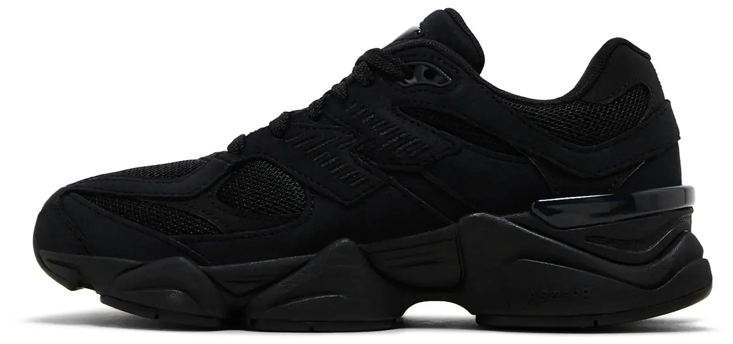 New Balance 9060 Triple Black (GS) - Plush Fashion Hub