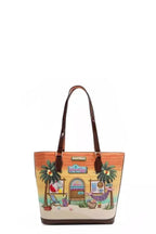 Nicole Lee USA Tropical Beach House Print Shopper Bag - Plush Fashion Hub