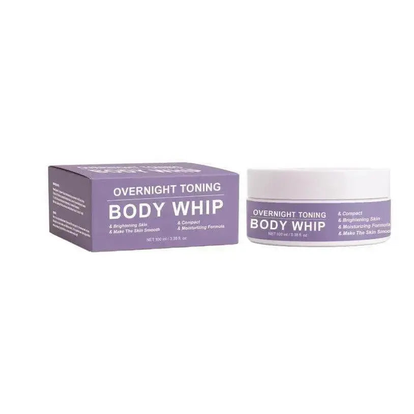 Night Toner Overnight Body Whip by Plush Fashion Hub with neutral packaging, a firming and hydrating skincare treatment for the body.