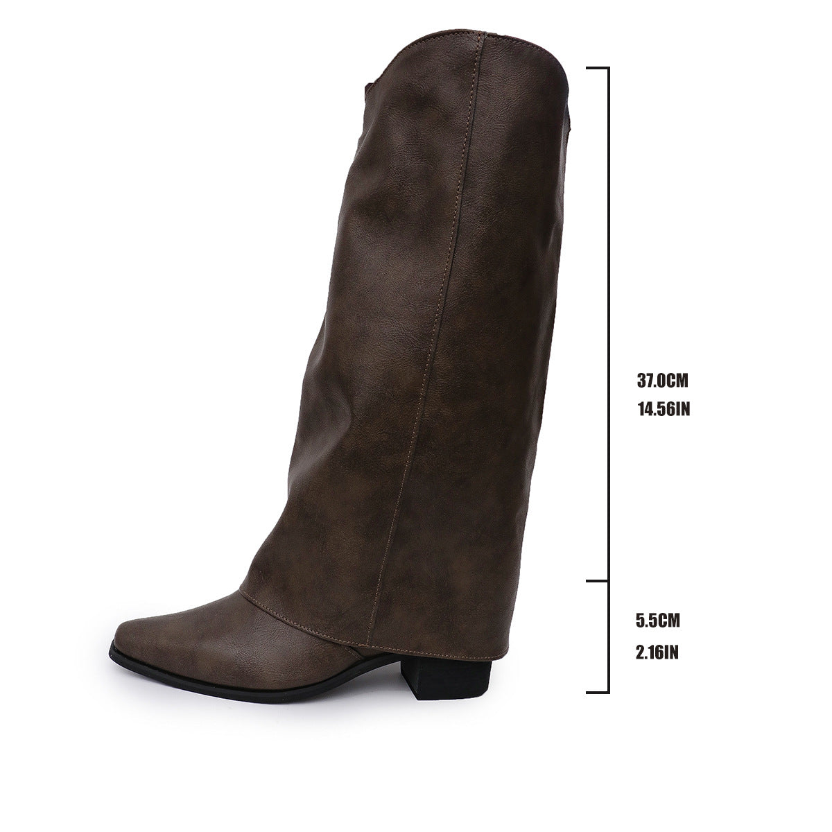 Bella Mia retro rivet high top western cowboy boots for women with pointed toe, long mid heel, slip-on style, and knee-high design.