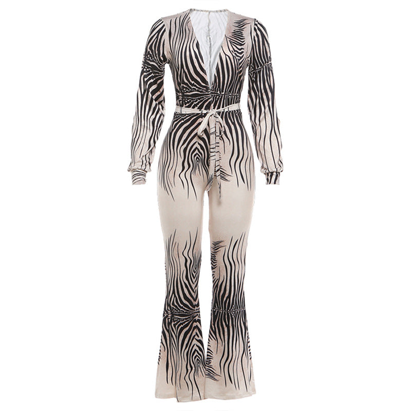 Deep V plunge off-shoulder top paired with high waist bootcut pants jumpsuit by Plush Fashion Hub, stylish and elegant for fashion-forward looks.