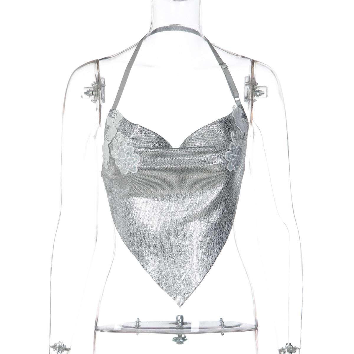 Spring Arrival Solid Color Sexy Nightclub Halter Backless Chest Wrapped Vest Bella Mia