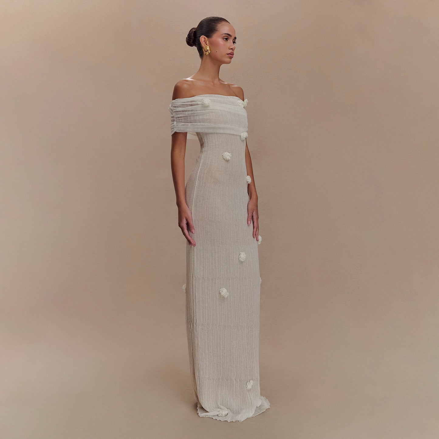 Women Knitted Floating Floral Solid Color Beach Bikini Swimsuit Blouse Sun Protective Clothing Dress Bella Mia