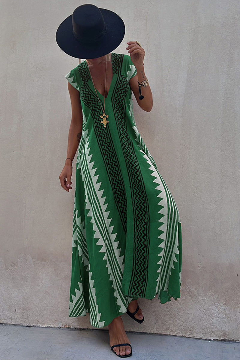 Casual holiday women's loose dress from Wanita Store, lightweight and comfortable for warm weather wear.