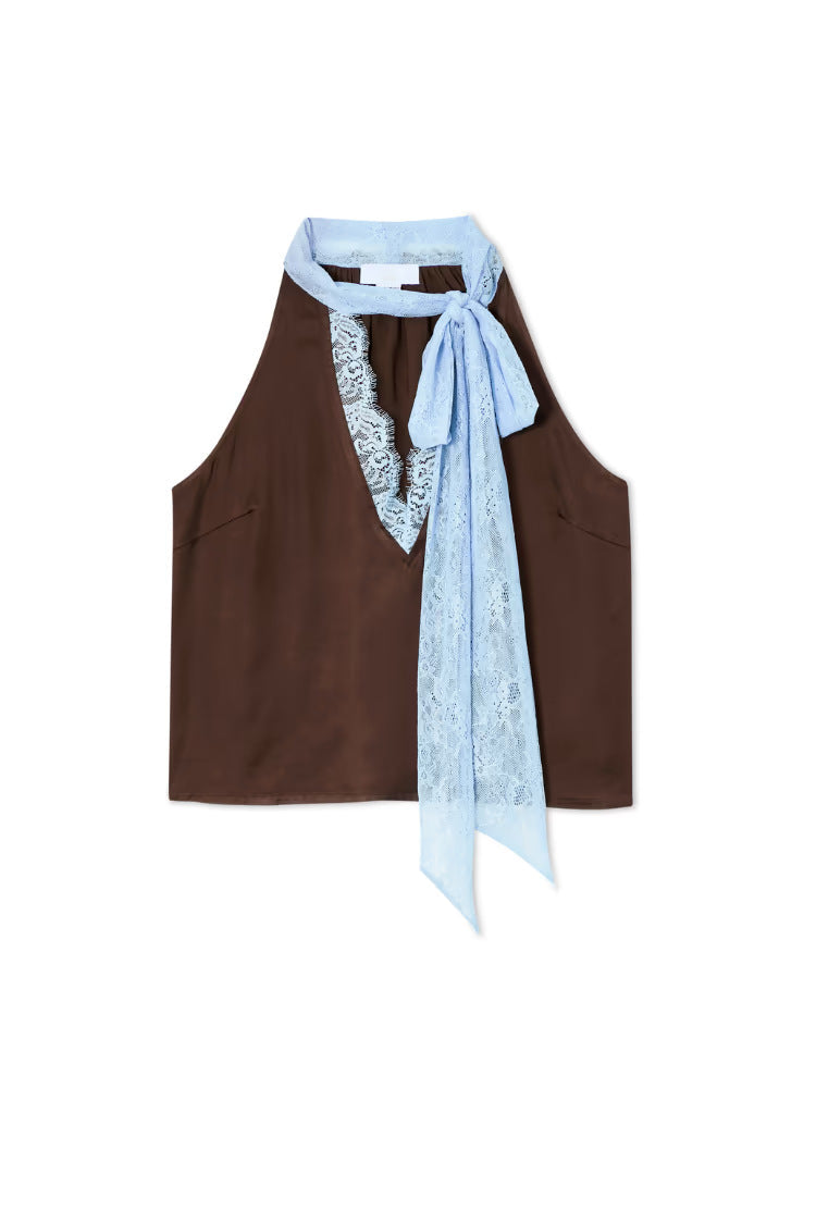 Women’s satin sleeveless skirt set featuring spring and summer casual loose fit, by Plush Fashion Hub, shown in natural fabric and design.