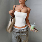 Women's summer sexy tube top vest by Bella Mia, featuring a fitted sleeveless design in lightweight fabric.