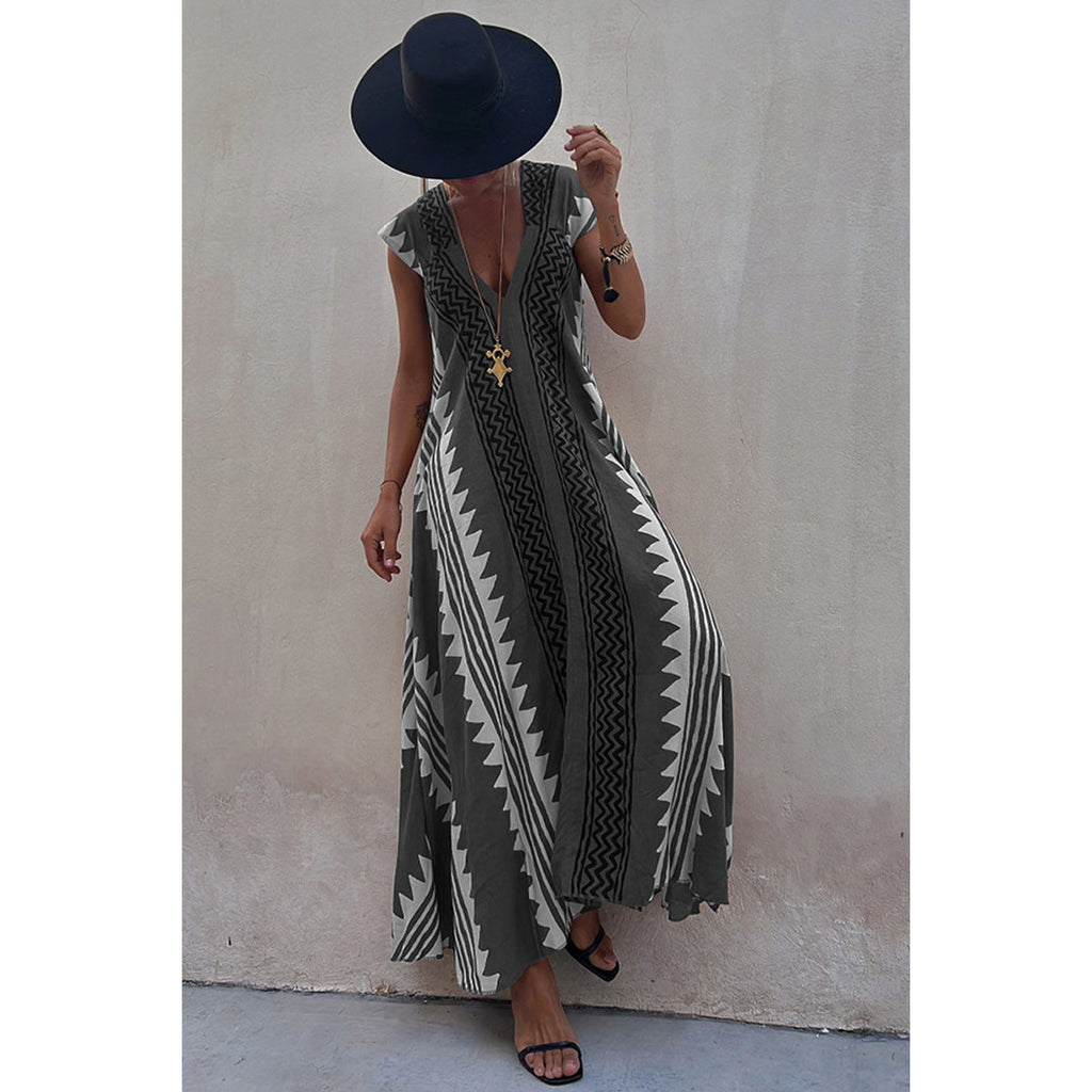 Casual loose holiday dress for women in a relaxed fit, featuring soft fabric and casual style from Wanita Store.
