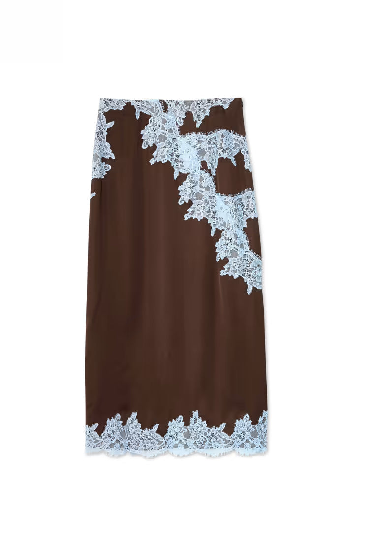Women wearing satin stitching sleeveless casual skirt set with rings, featuring loose fit and spring summer style in the image