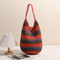 Large woven straw shoulder bag by Wanita Store, casual seaside vacation beach bag with spacious capacity and versatile style.