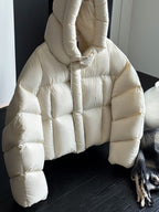 Ultra-Fluffy Hooded Puffer Down Jacket - Premium Warmth