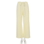 Women’s casual loose-fit trousers by Bella Mia, with drawstring waist and solid color, perfect for autumn wear.