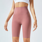 High waist hip lift lounge pants and seamless shorts for women, ideal for yoga, running, and workout activities.
