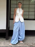 Women’s loose cotton bloomers with wide-leg fit, perfect for casual autumn street style, by Wanita Store.