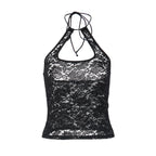 Bella Mia summer lace halter backless vest top for women, featuring a sexy, all-match design perfect for warm weather.