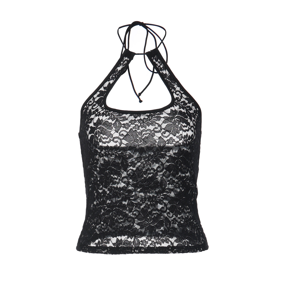 Bella Mia summer lace halter backless vest top for women, featuring a sexy, all-match design perfect for warm weather.