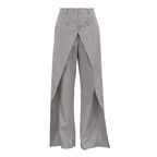 Bella Mia high waist wide-leg trousers for women, spring casual loose-fit asymmetric irregular design, stylish spring clothing