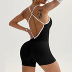 Sleeveless sports yoga bodysuit by Plush Fashion Hub, quick-drying, tight fit, ideal for fitness and yoga sessions.