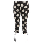 Sexy women’s cropped pants with irregular asymmetric polka dot print, casual fit, from Wanita Store.