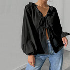 Women’s beige batwing sleeve cardigan by Bella Mia, loose fit, autumn winter T-shirt with simple, stylish design.